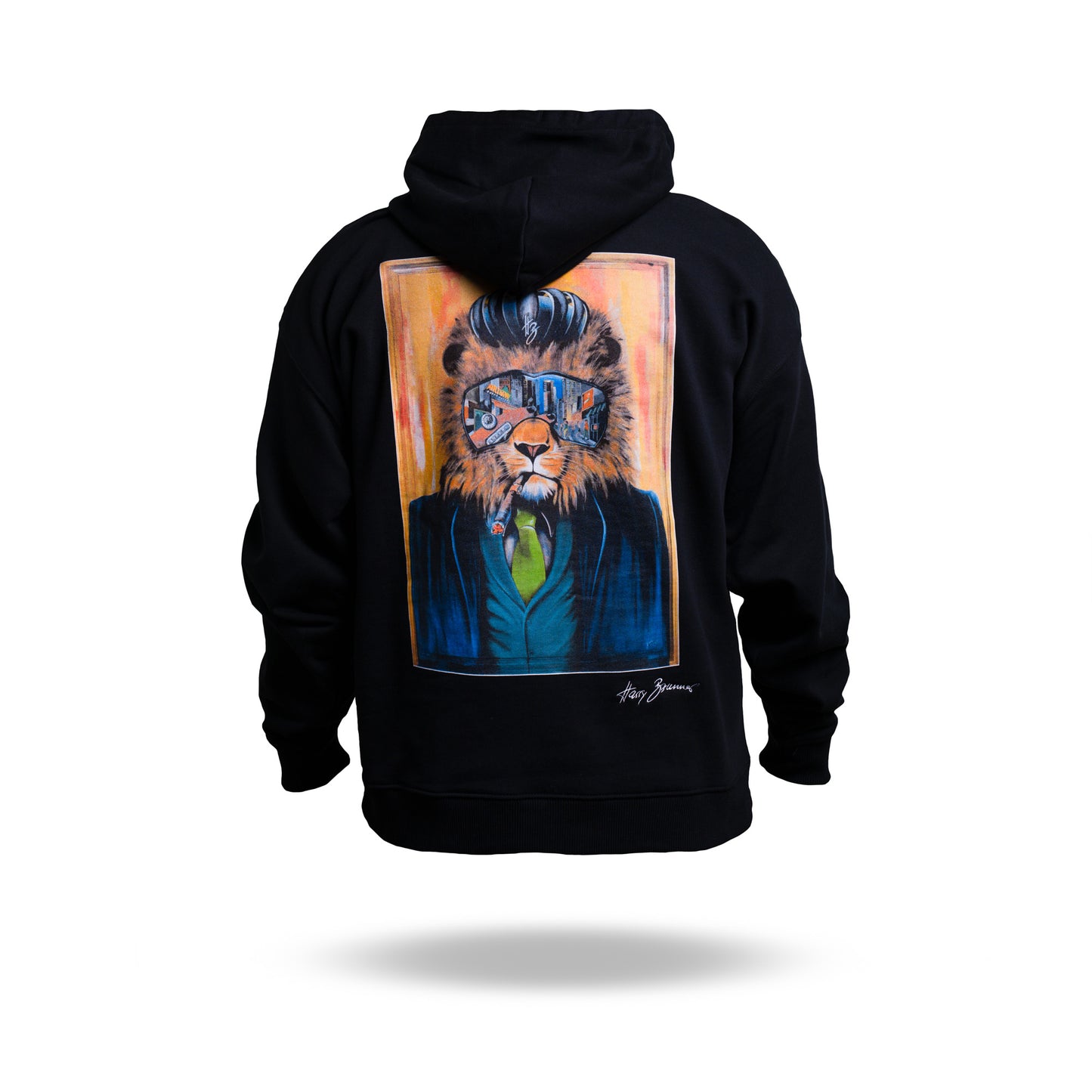 HB Hoody "Lion with a Diamond Ring" BLACK