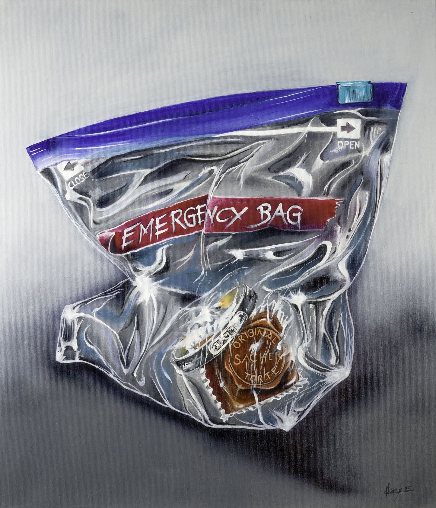Painting - HB "Emergency Bag" Limited Edition Art Limited Edition Art, Signed & Numbered Art Print, Edition of 20