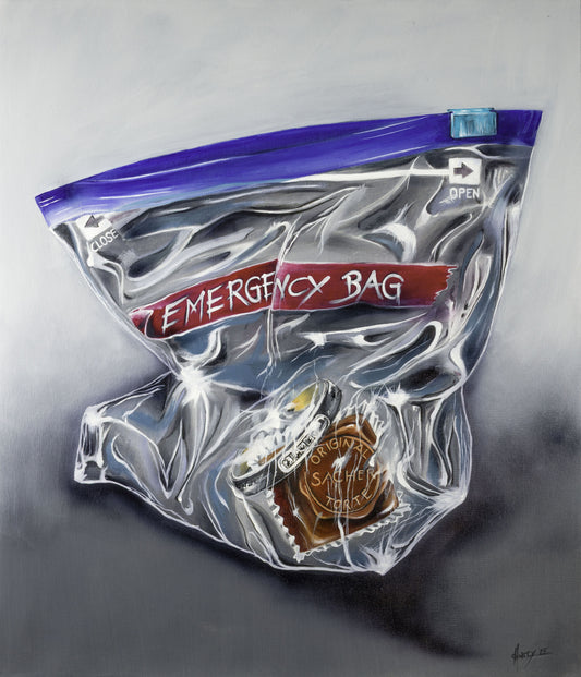 Painting - HB "Emergency Bag" Limited Edition Art Limited Edition Art, Signed & Numbered Art Print, Edition of 20